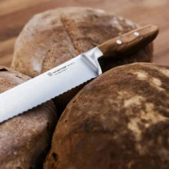 Wüsthof -Wüsthof wusthof amici bread knife double toothed 23 cm olive wood 1