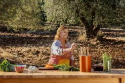 Wüsthof Amici Messerblock Mit Fünf Messern -Wüsthof wusthof amici knife block with 5 knives olive wood leather 2